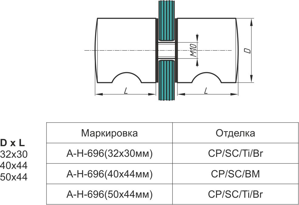 A-H 696 кноб 40х44 Ti?>